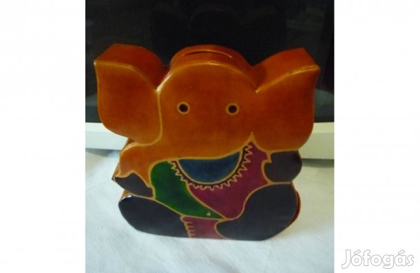 Új színes bőr elefánt persely