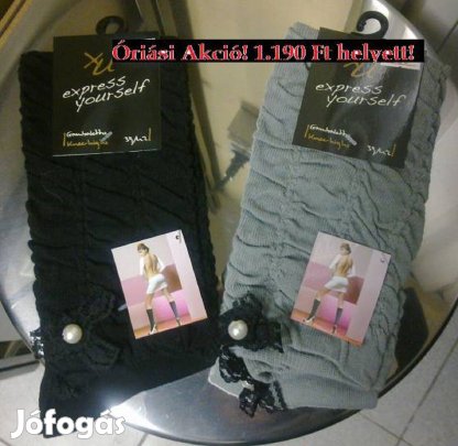 Új,szürke, gyönyörű pamut, húzott, divatos térdfix 1.190.- h. Akció %%