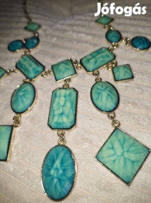 Új türkiz - arany színű nyaklánc