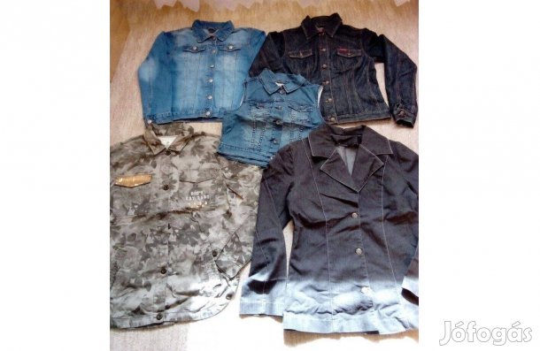 Új újszerű farmer dzseki mellény 158 164 S M