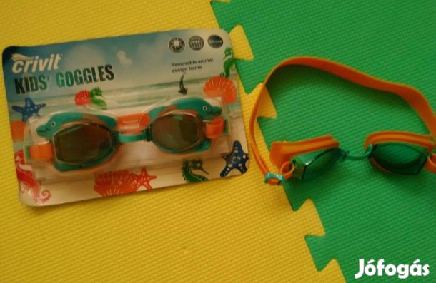Új úszószemüveg levehető delfines kerettel 5-10 évesnek