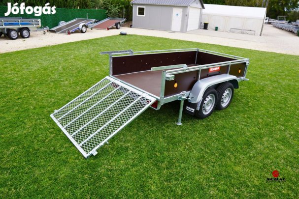 Új utánfutó (251x132cm - 1300kg) +rámpa akciósan most 1.138.000 Ft