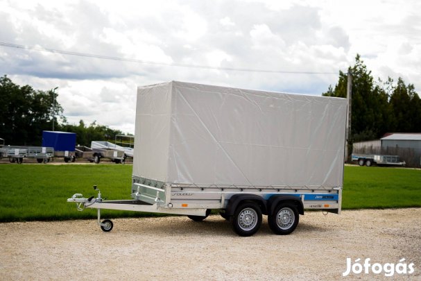 Új utánfutó (330x150cm - 750kg) ponyvával akciósan csak 1.038.000 Ft