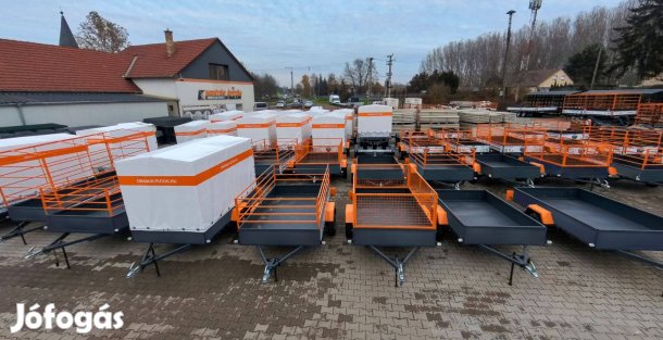 Új utánfutó eladó! Vas, laprugós, lengéscsillapítós! (más méretben is)