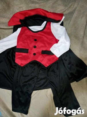 Új vámpír, drakula gyerek jelmez kb 3-5évesre 3500ft