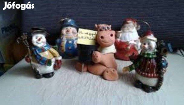 Új vidám kerámia figura kerámia tehén, hóember, Mikulás