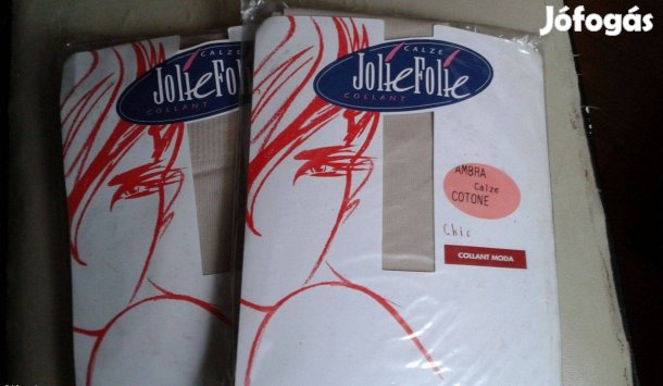 Új világos színű olasz pamut combfix női harisnya S, XS