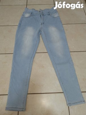 Új világoskék, női bélelt skinny farmer L méret
