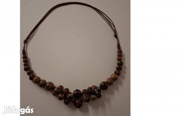 Új vintage stílusú kerámia gyöngyös nyaklánc