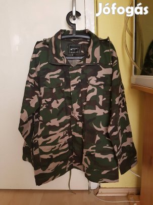 Új zubbony ing kapucnis horgász vadász katonai terepmintás sok zseb XL