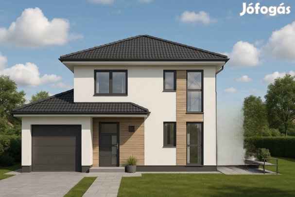 Újépítésű, csak garázsnál érintkező, két fürdőszobás ikerház eladó!