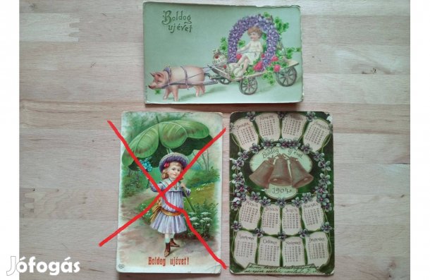 Újévi üdvözlet 1907-1911 képeslap