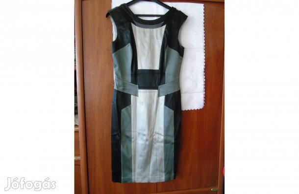 Ujjatlan fekete és szürke színű ruha M-es