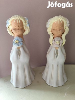 Ujpál György kerámia szobrok, lányok | 22*10 cm | Aláírással
