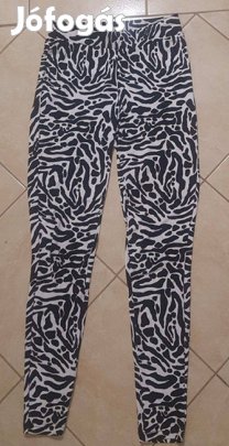 Újsz. szuper csinos zebra mintás cicanadrág sztreccs nadrág