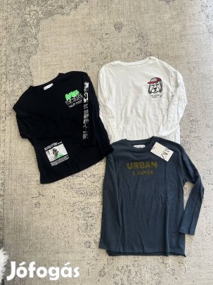 Újszerű 128/134-es Zara, H&M fiú pólócsomag