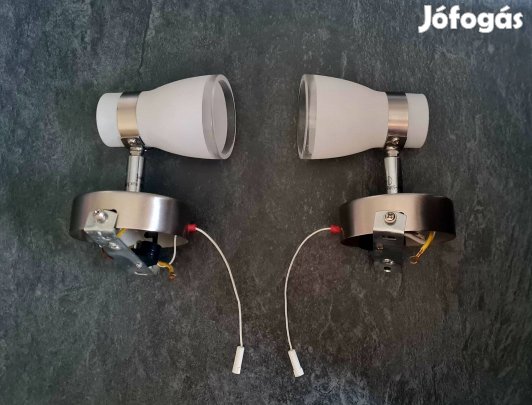 Újszerű 2 db-os húzózsinóros falilámpa csomag égőkkel 