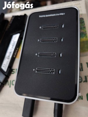 Újszerű 4-Bay M.2 Nvme & SATA SSD Dokkoló Állomás