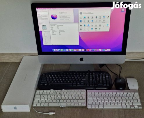 Újszerű Apple imac 21" All in One PC 4K i5 250GB SSD macos Monterey