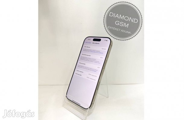 Újszerű Apple iphone 16 Pro 256 GB, Natur Titán színben,