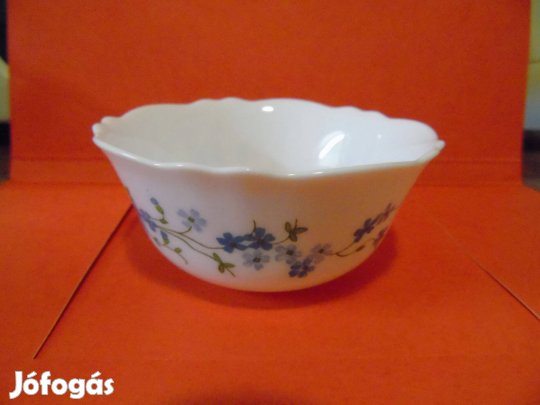 Újszerű Arcopal kék virágmintás jénai kis tál egységáron