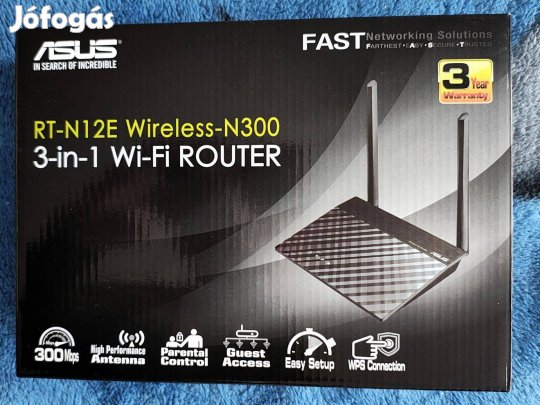 Újszerű Asus RT-N12E N300 Router olcsón eladó