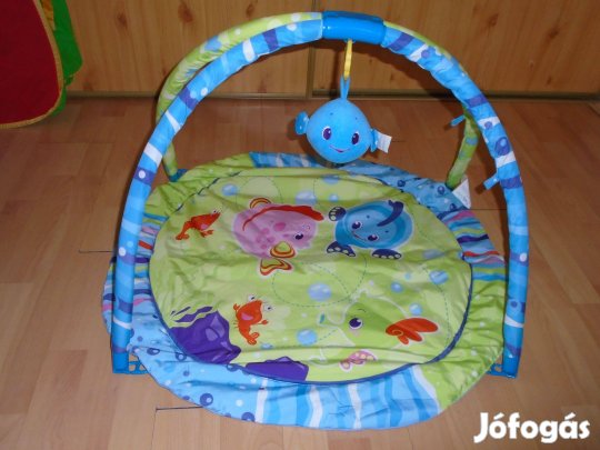 Újszerű Baby Ono játszószőnyeg tárolóval 1 db plüssjátékkal