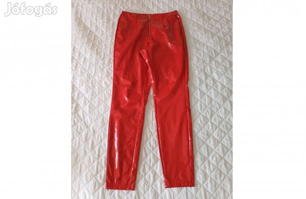 Újszerű Calzedonia piros lakknadrág S/M-es