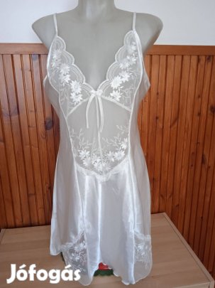 Újszerű Csipkés Hófehér Kombiné M-L-es
