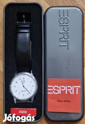 Újszerű Eredeti Esprit karóra dátummal fém dobozban