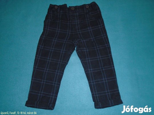 Újszerű F&F kék színű nadrág 12-18 hó (méret 86)