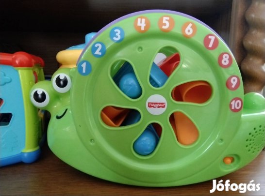 Újszerű Fisher Price formabedobó forma bedobó csiga hanggal baba játék