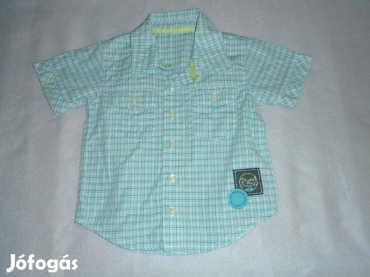 Újszerű George kék rövid ujjú ing 9-12 hó (méret 80)