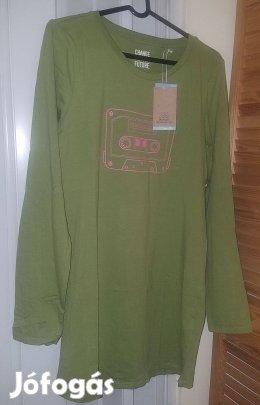 Újszerű Gots biopamut szépséges zöld kényelmes hosszú felső