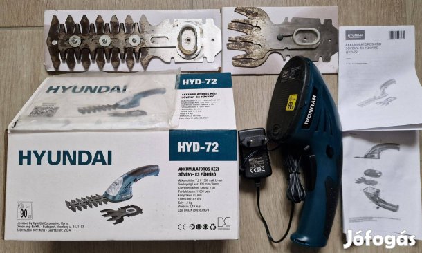 Újszerű Hyundai kézi akkus sövény vágó eredeti dobozában