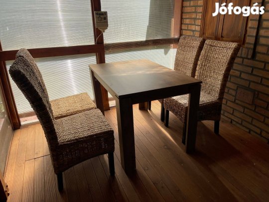 Újszerű Jysk Étkezőasztal Vedde 80x120 sötét tölgyszínű