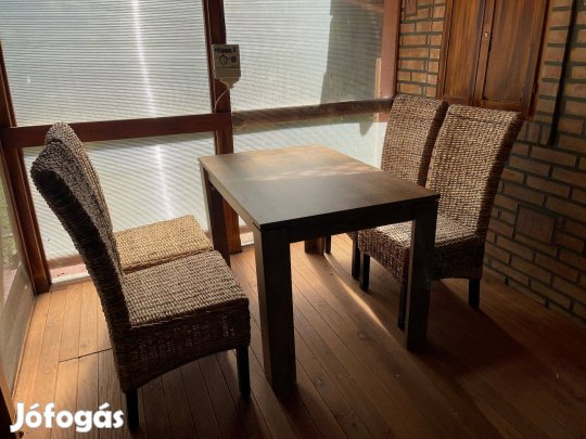 Újszerű Jysk Étkezőasztal Vedde 80x120 sötét tölgyszínű