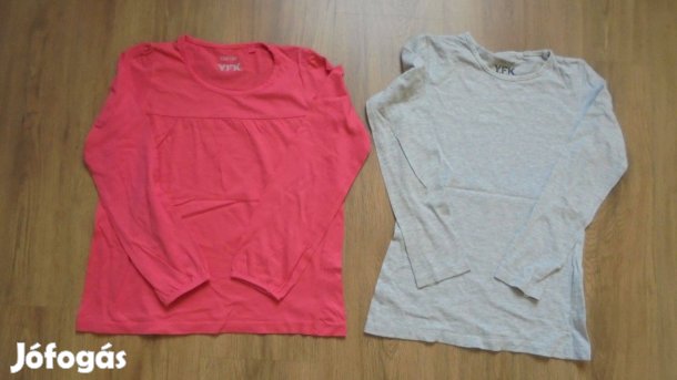 Újszerű KIK lányka hosszú ujjú póló - szürke vagy pink - 134 - 140
