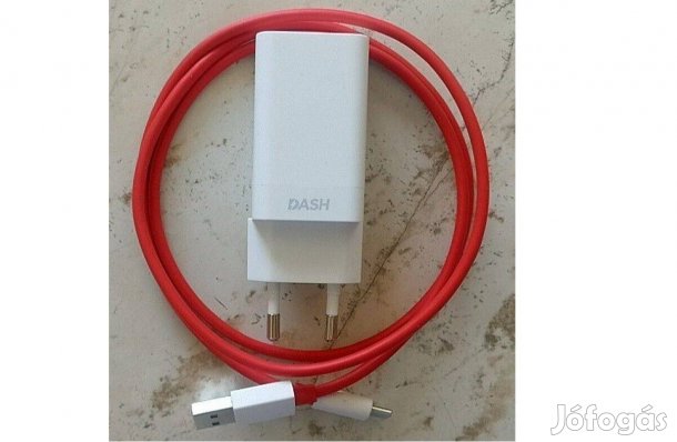 Újszerű Oneplus gyári adapter (szállítás) piros kábel és gyors töltő
