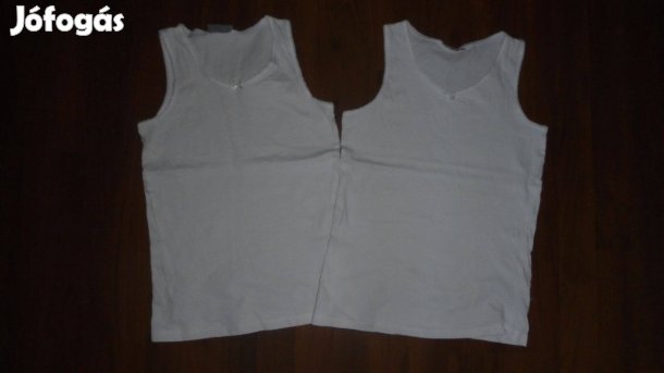 Újszerű Pepco lányka fehér trikó atléta csomag - 2 db-os - 146 - 152