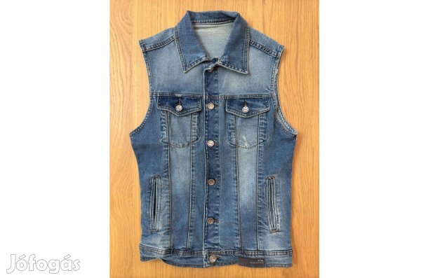 Újszerű S Zara Farmer Mellény Kék Farmerdzseki Ujjatlan Férfi