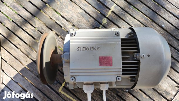 Újszerű Siemens 3kW villanymotor + Taper Lock ékszíjtárcsa