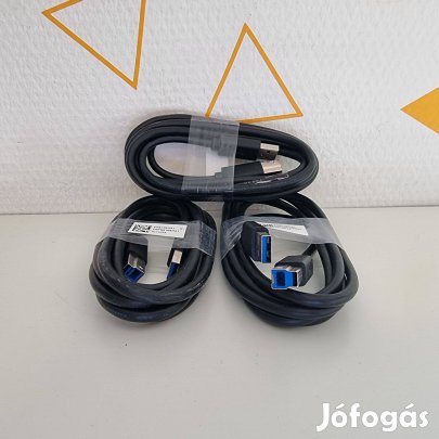 Újszerű USB 3.0 A-B kábel, külső adattárhoz, külső hdd-hez