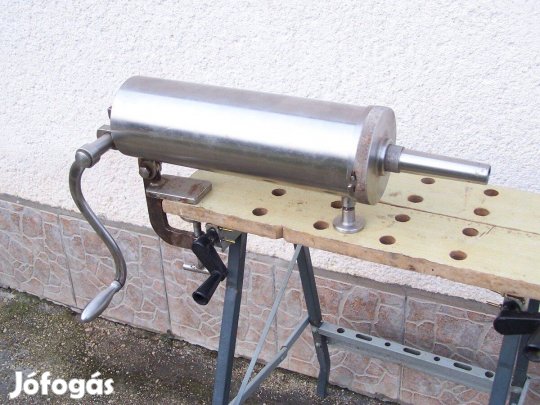 Újszerű! 3 literes saválló kolbásztöltő hurkatöltő kolbász hurka töltő