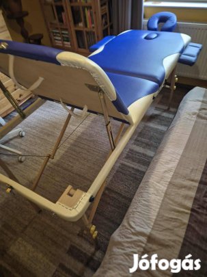 Újszerű, 3 zónás hordozható, összecsukható masszázságy tartozékokkal