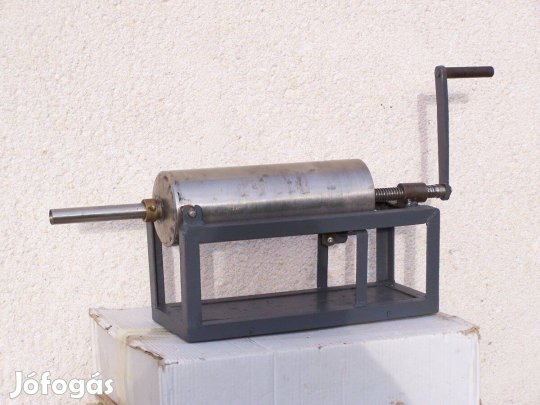 Újszerű! 4 literes saválló kolbásztöltő hurkatöltő kolbász hurka töltő