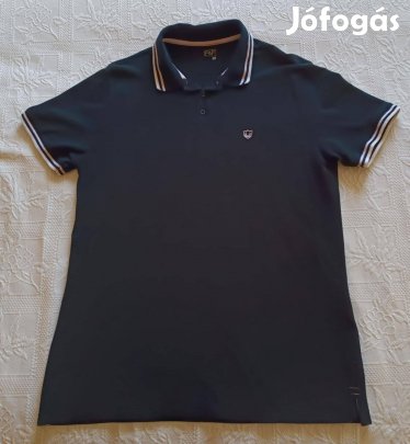 Újszerű "F&F" Fekete Férfi Pamut Piké / Tenisz Ing (L méret)