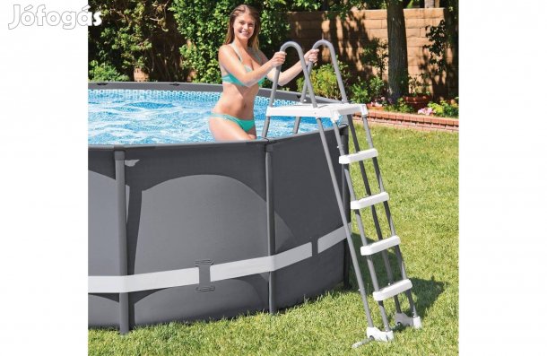 Újszerű! Félár! Intex 132 cm-es biztonsági medence létra medencelétra