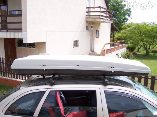 Újszerű! Nagyméretű! Wind 450 síbox tetőbox box 450 l-es 225x70x30 cm