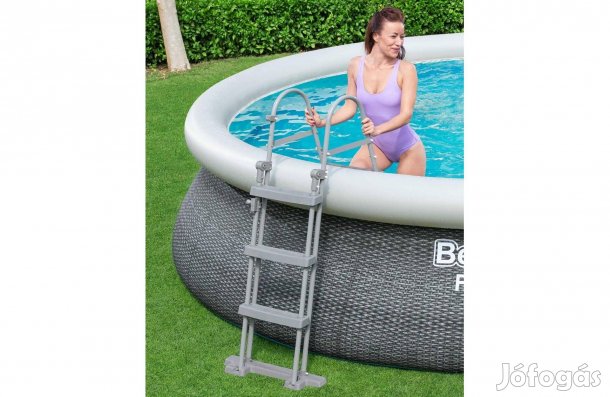 Újszerű!!! Féláron!!! 107 cm-es biztonsági medencelétra medence létra